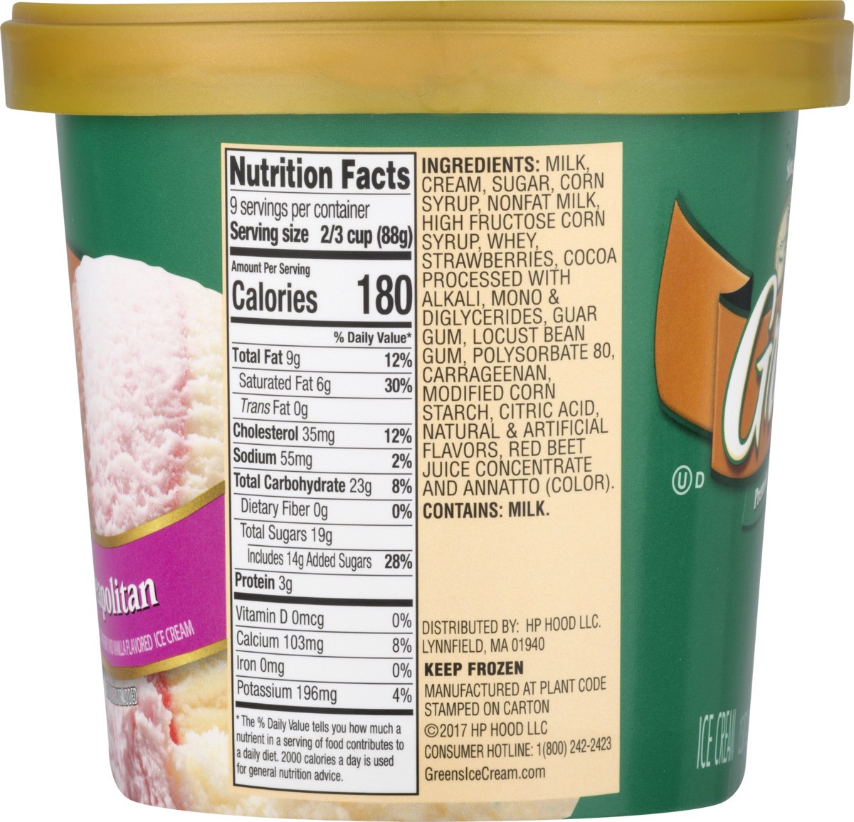 slide 9 of 9, Green's Neapolitan Premium Ice Cream, 1.5 Quarts, 1.5 qt