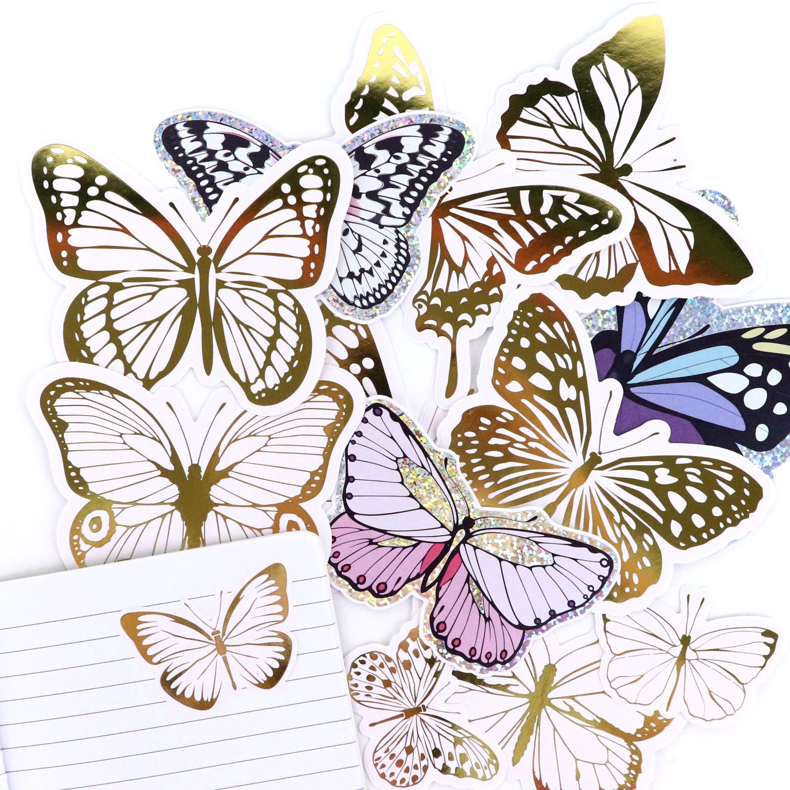 slide 4 of 4, Vinyl Diecut Butterfly Stickers By Recollections, 7.62 cm