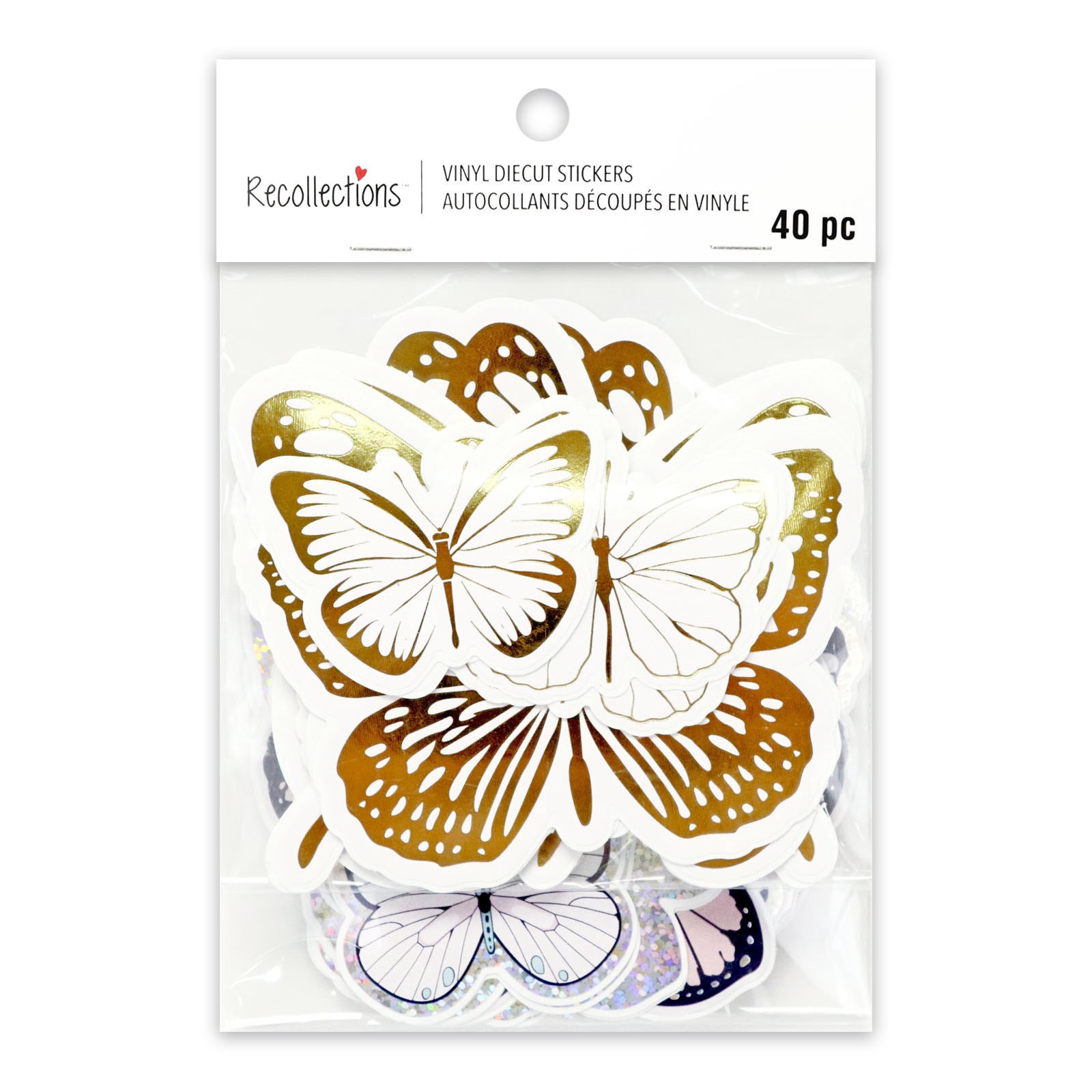 slide 2 of 4, Vinyl Diecut Butterfly Stickers By Recollections, 7.62 cm