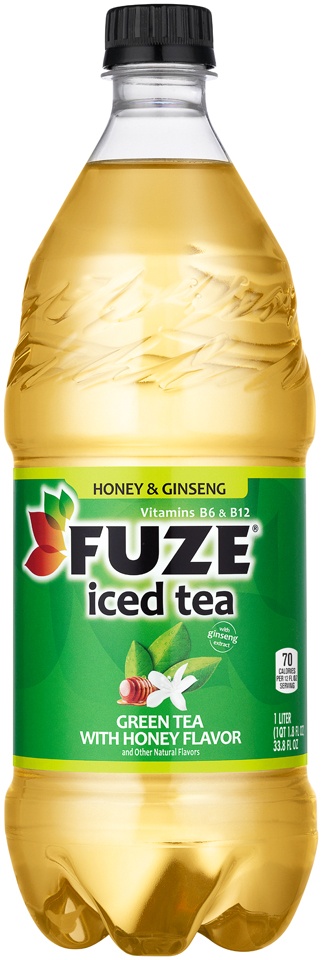 slide 1 of 1, Fuze Honey & Ginseng Green Tea Iced Tea - 1 liter, 1 liter