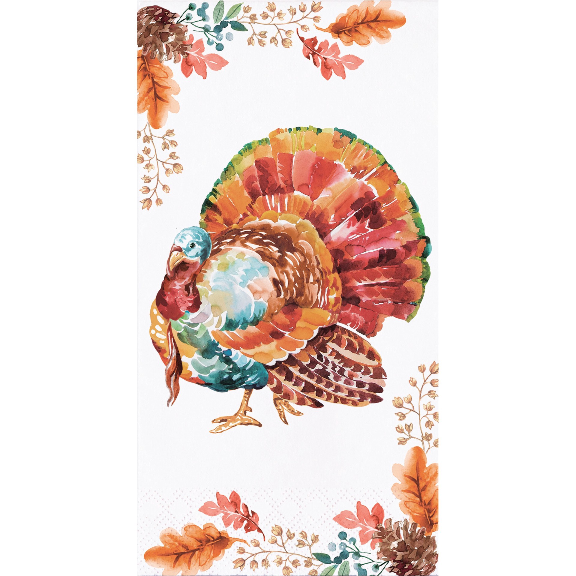 slide 1 of 1, Destination Holiday Thanksgiving Turkey Guest Napkin, 16 ct