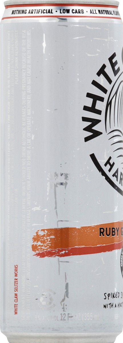 slide 3 of 6, White Claw Ruby Grapefruit Hard Seltzer-White Claw, Can, 12 oz