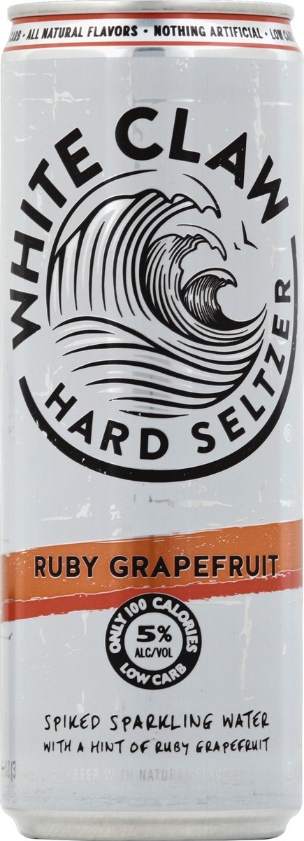 slide 2 of 6, White Claw Ruby Grapefruit Hard Seltzer-White Claw, Can, 12 oz