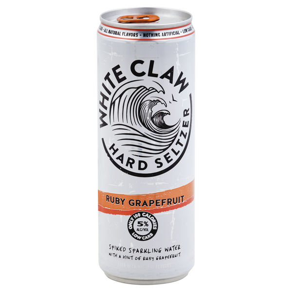 slide 1 of 6, White Claw Ruby Grapefruit Hard Seltzer-White Claw, Can, 12 oz