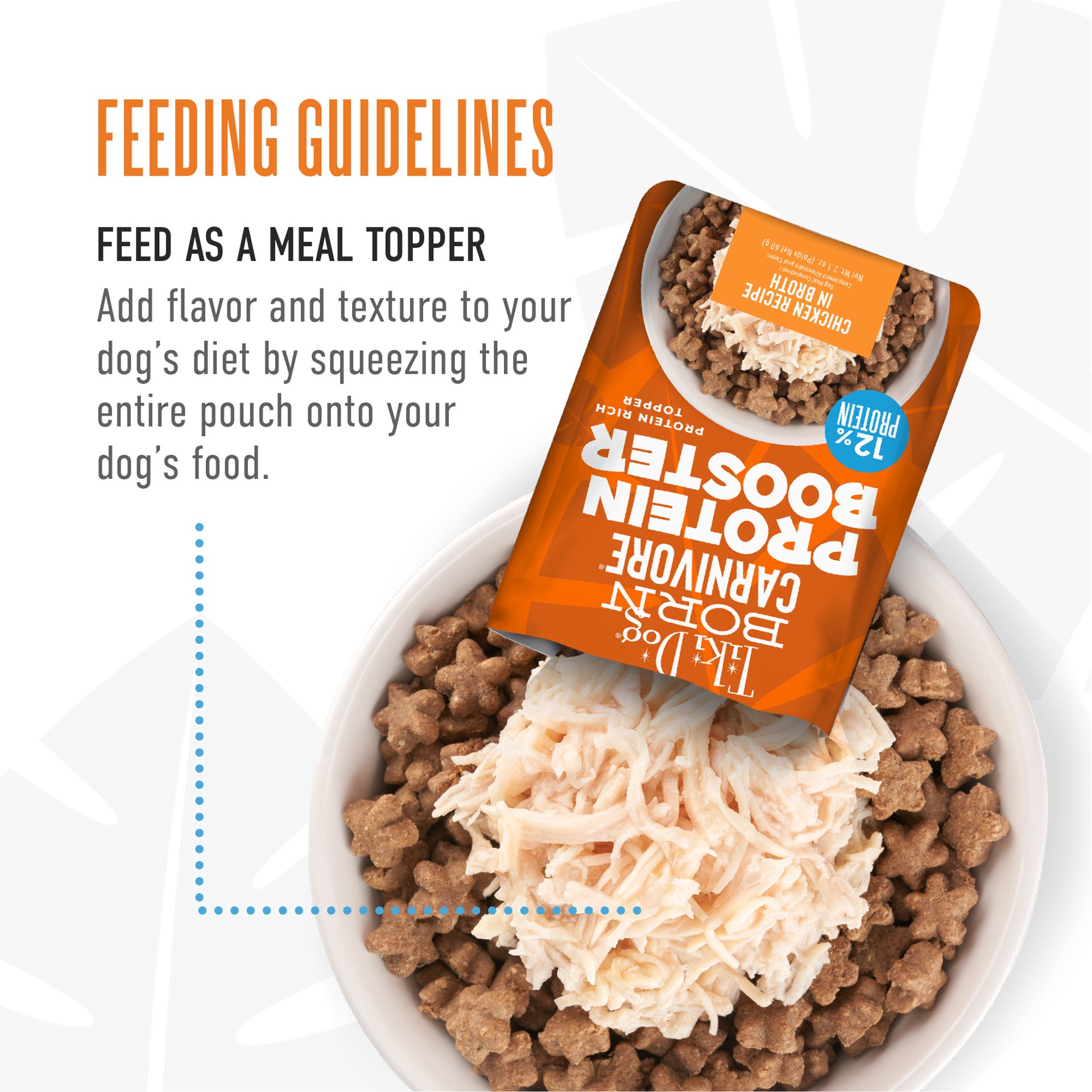 slide 5 of 7, Tiki Dog Born Carnivore Protein Booster Topper Chicken Recipe in Broth Dog Food Topper, 2.1 oz., 1 ct