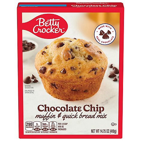 slide 1 of 1, Betty Crocker Muffin & Quick Bread Mix Chocolate Chip - 14.75 Oz, 14.75 oz