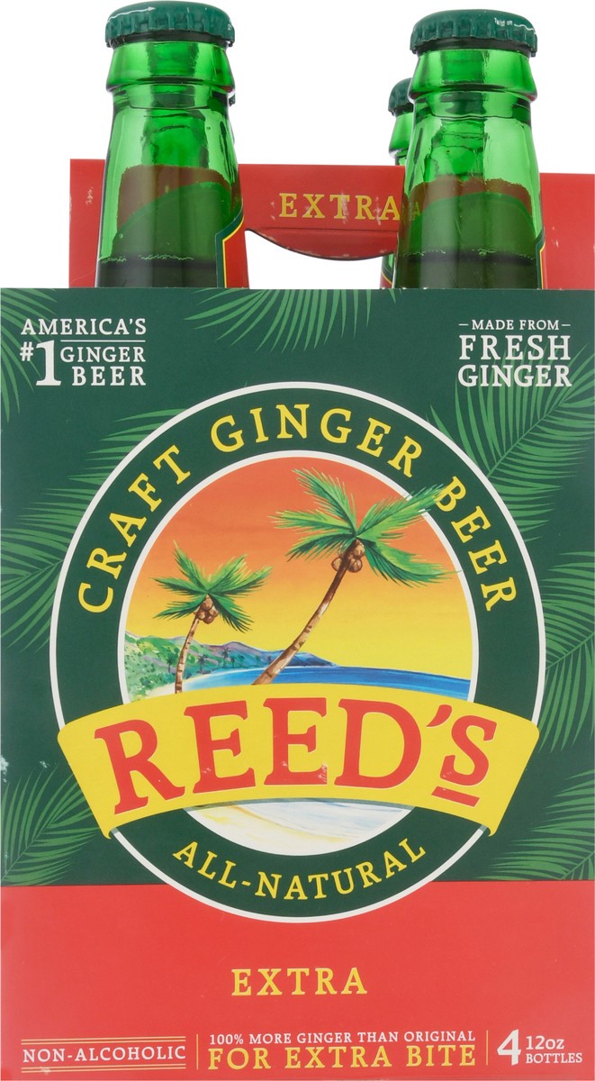 slide 3 of 14, Reed's Extra Ginger Beer 4 Bottles 12 oz Bottle 4 ea, 4 ct