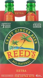 Reed's Extra Ginger Beer 4 Bottles - 4 ct