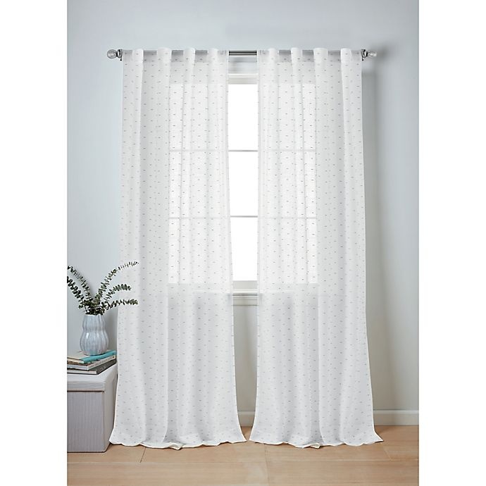 slide 1 of 4, Wamsutta Collective Whitney 63-Inch Rod Pocket Window Curtain Panels - Grey, 2 ct