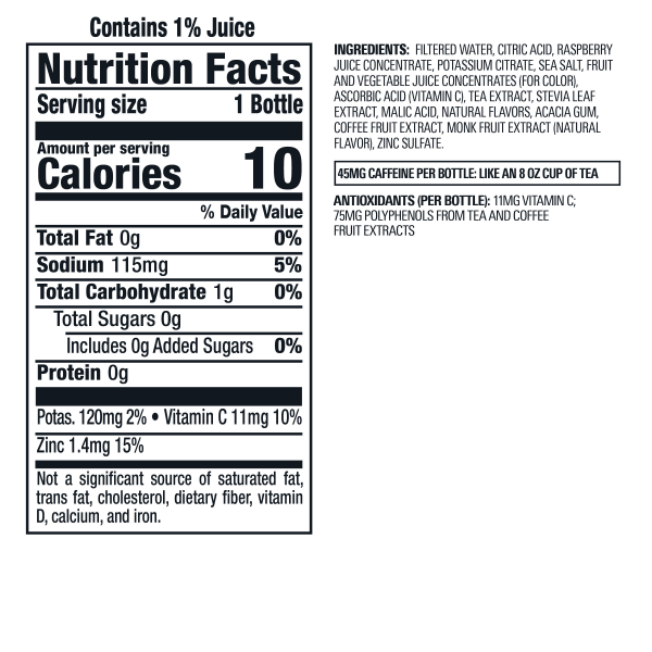 slide 13 of 21, Bai Antioxidant Infused Water Beverage, Raspberry Lemon Lime, 14 fl oz Bottles, 6 Pack, 6 ct; 14 oz