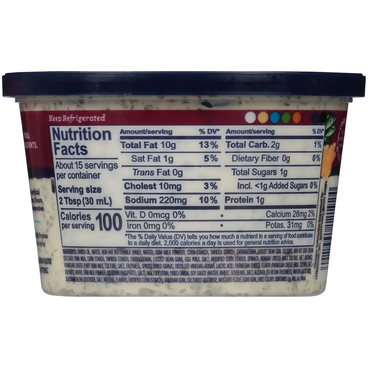 slide 3 of 7, Litehouse Spinach Parmesan Dip & Spread 15.5 fl. oz. Tub, 15.5 fl oz