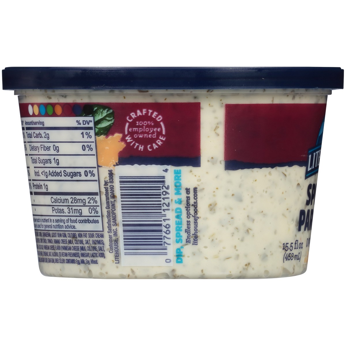 slide 5 of 7, Litehouse Spinach Parmesan Dip & Spread 15.5 fl. oz. Tub, 15.5 fl oz