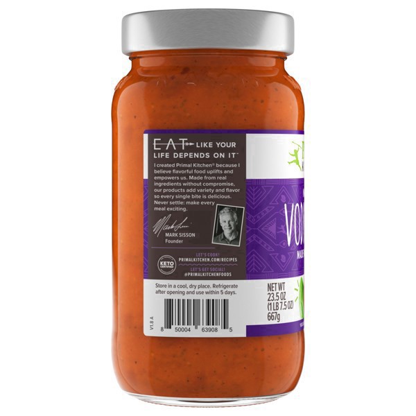 slide 6 of 35, Primal Kitchen No Dairy Vodka Sauce - 23.5oz, 23.5 oz