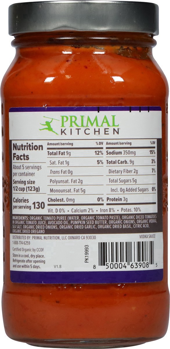 slide 8 of 35, Primal Kitchen No Dairy Vodka Sauce - 23.5oz, 23.5 oz