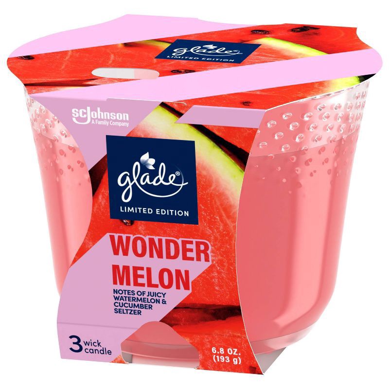 slide 7 of 11, Glade Candle Lto - Wonder Melon, 6.8 oz