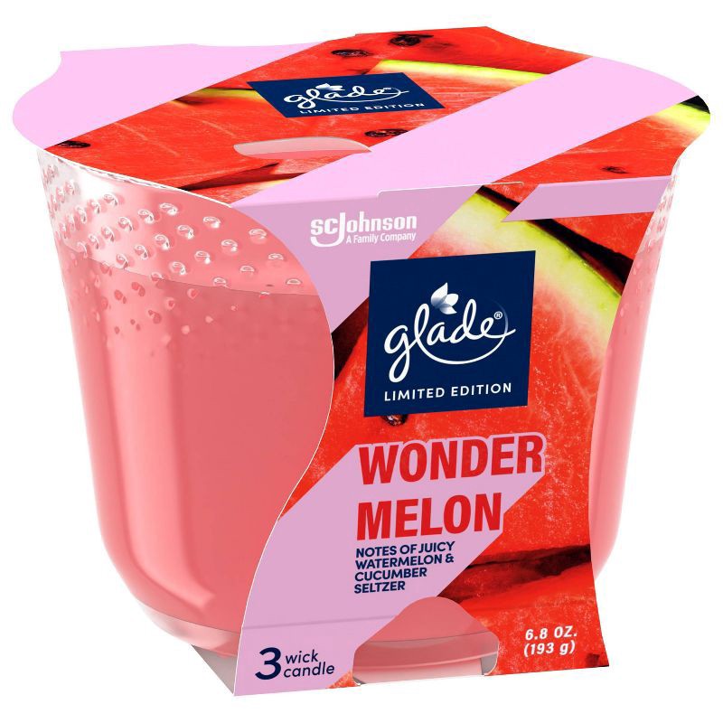 slide 2 of 11, Glade Candle Lto - Wonder Melon, 6.8 oz