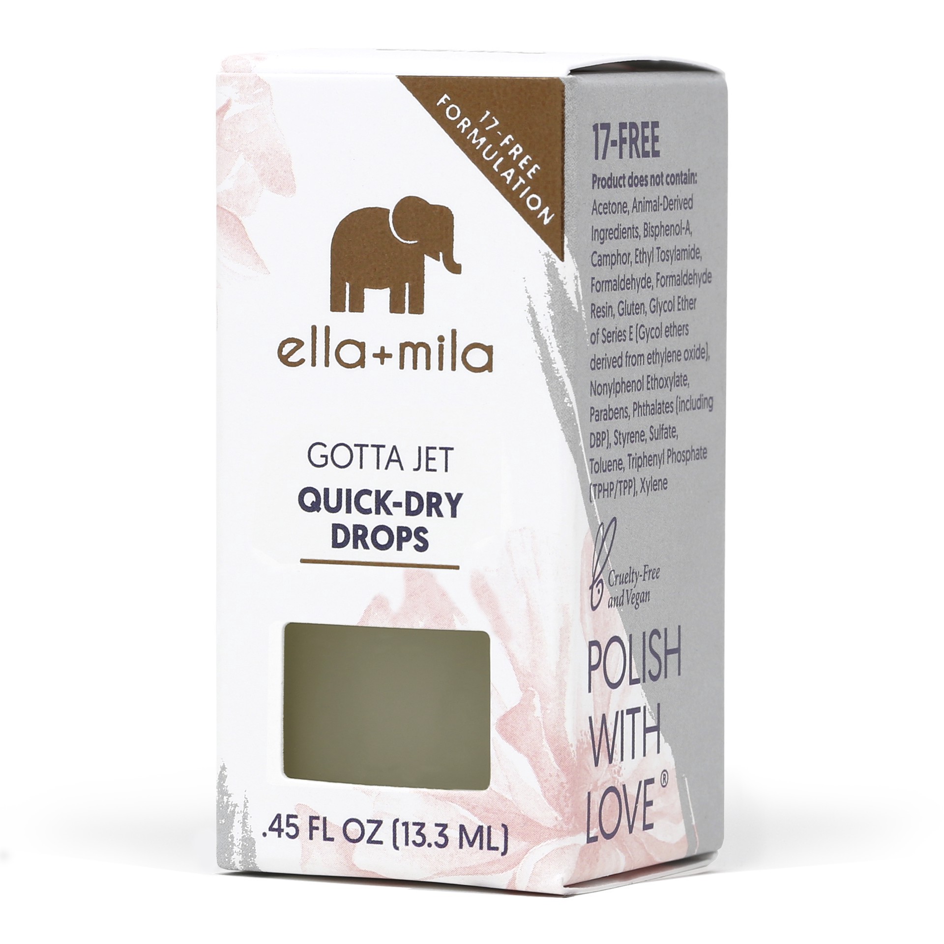 slide 2 of 3, ella+mila Nail Care, Gotta Jet, 0.45 fl oz