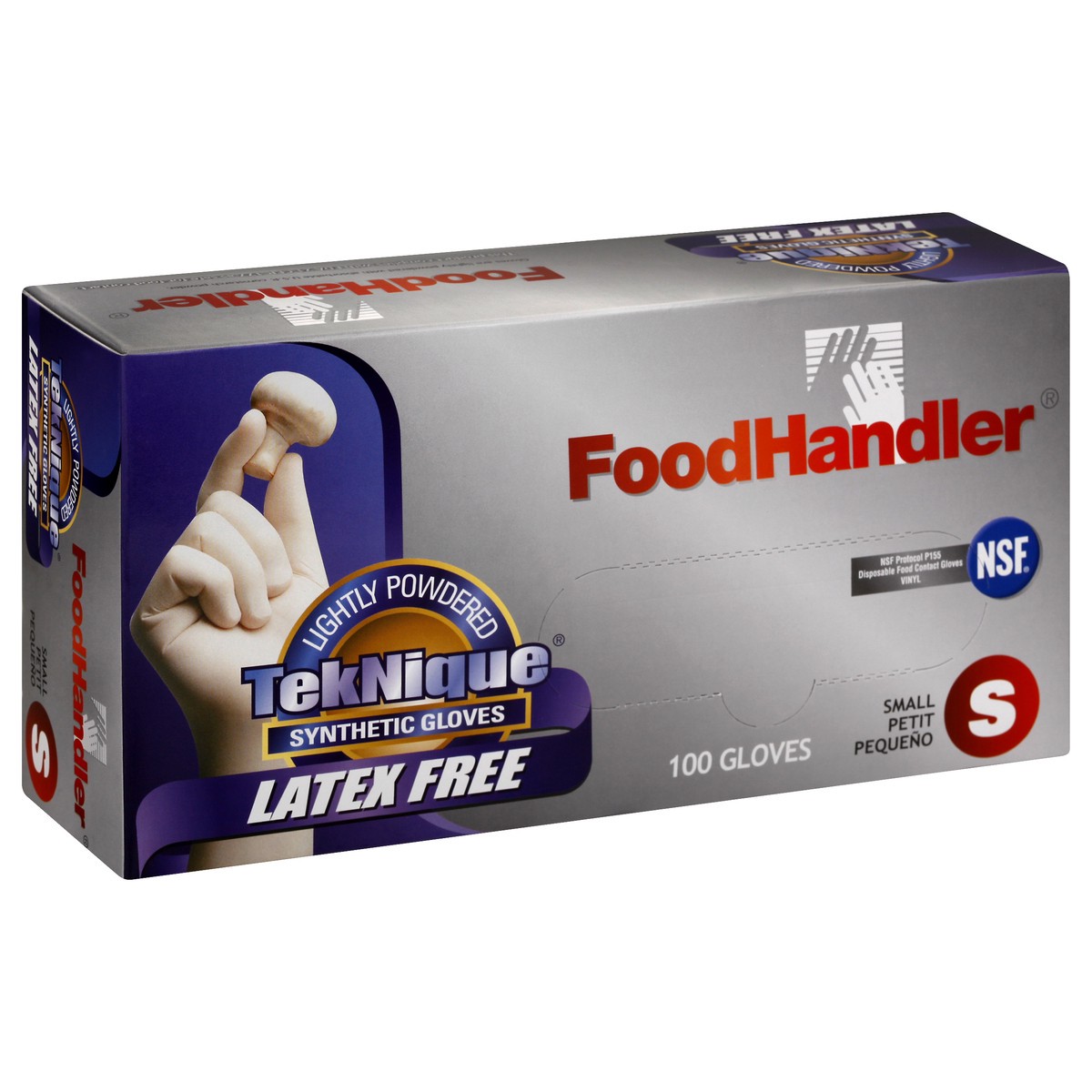 slide 8 of 10, FoodHandler Teknique Small Synthetic Gloves 100 ea, 100 ct