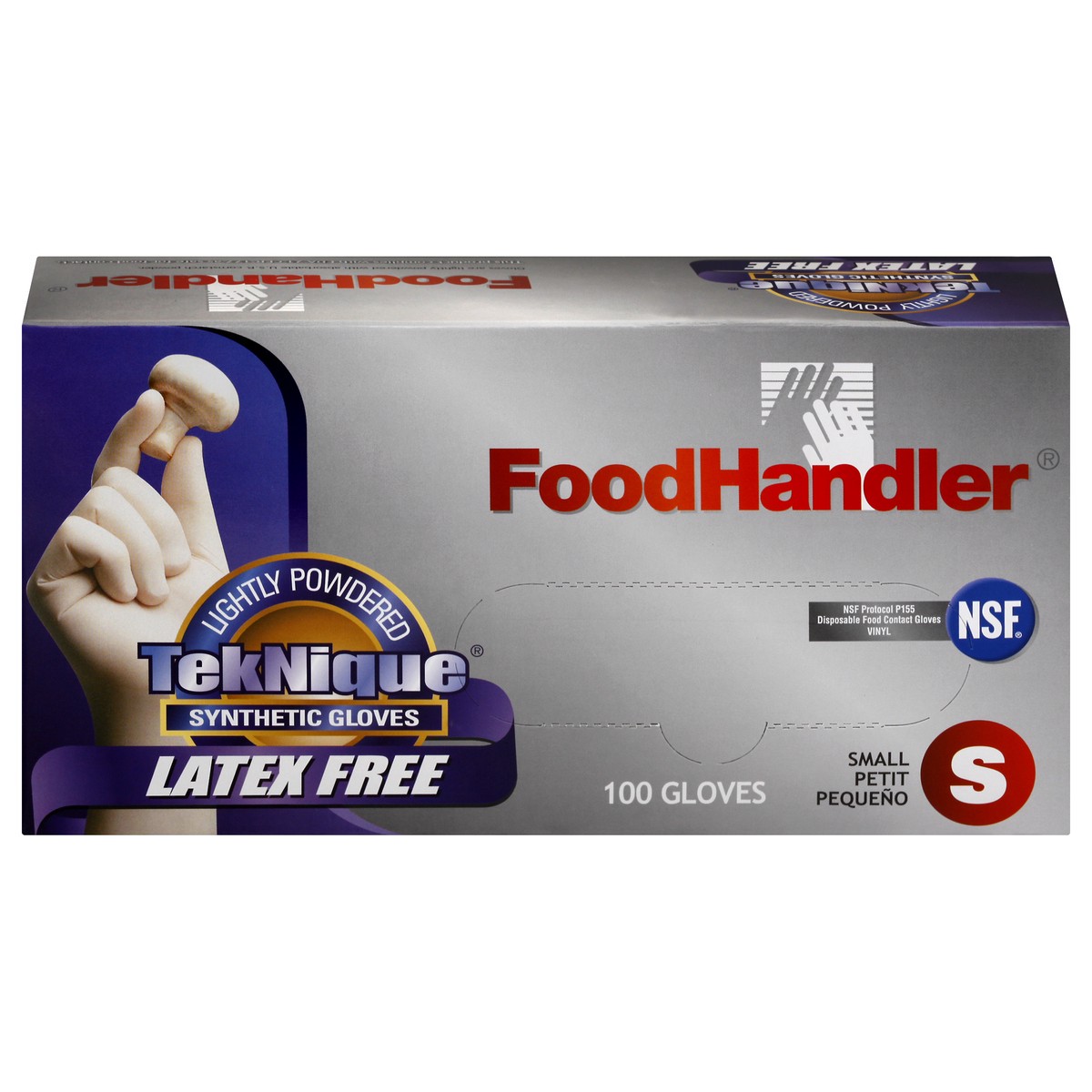 slide 5 of 10, FoodHandler Teknique Small Synthetic Gloves 100 ea, 100 ct
