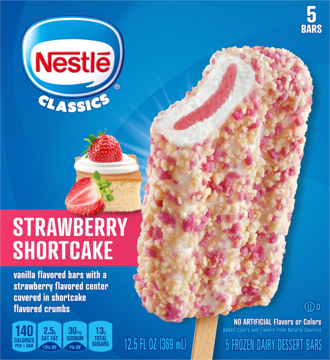 slide 9 of 9, Nestlé Classics Strawberry Shortcake Frozen Dairy Dessert Bars 5 ea, 5 ct