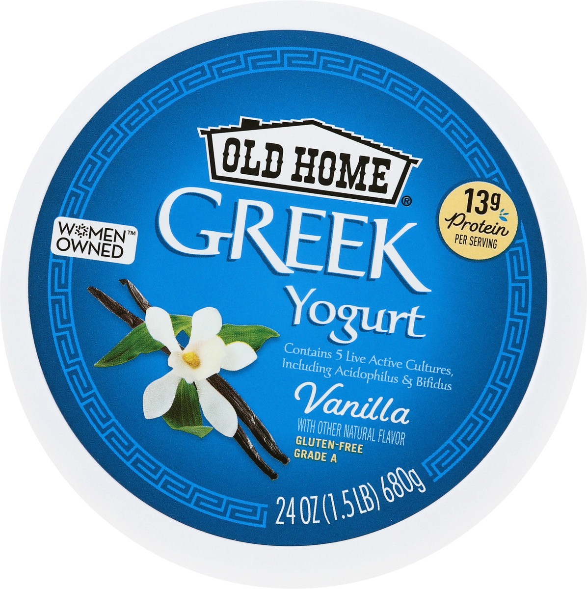 slide 5 of 13, Old Home Vanilla Greek Yogurt, 24 oz
