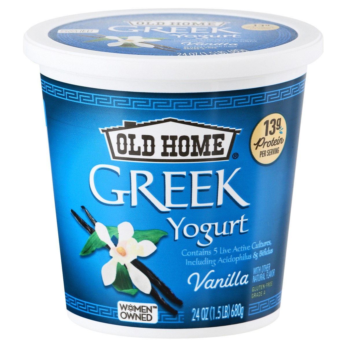 slide 7 of 13, Old Home Vanilla Greek Yogurt, 24 oz
