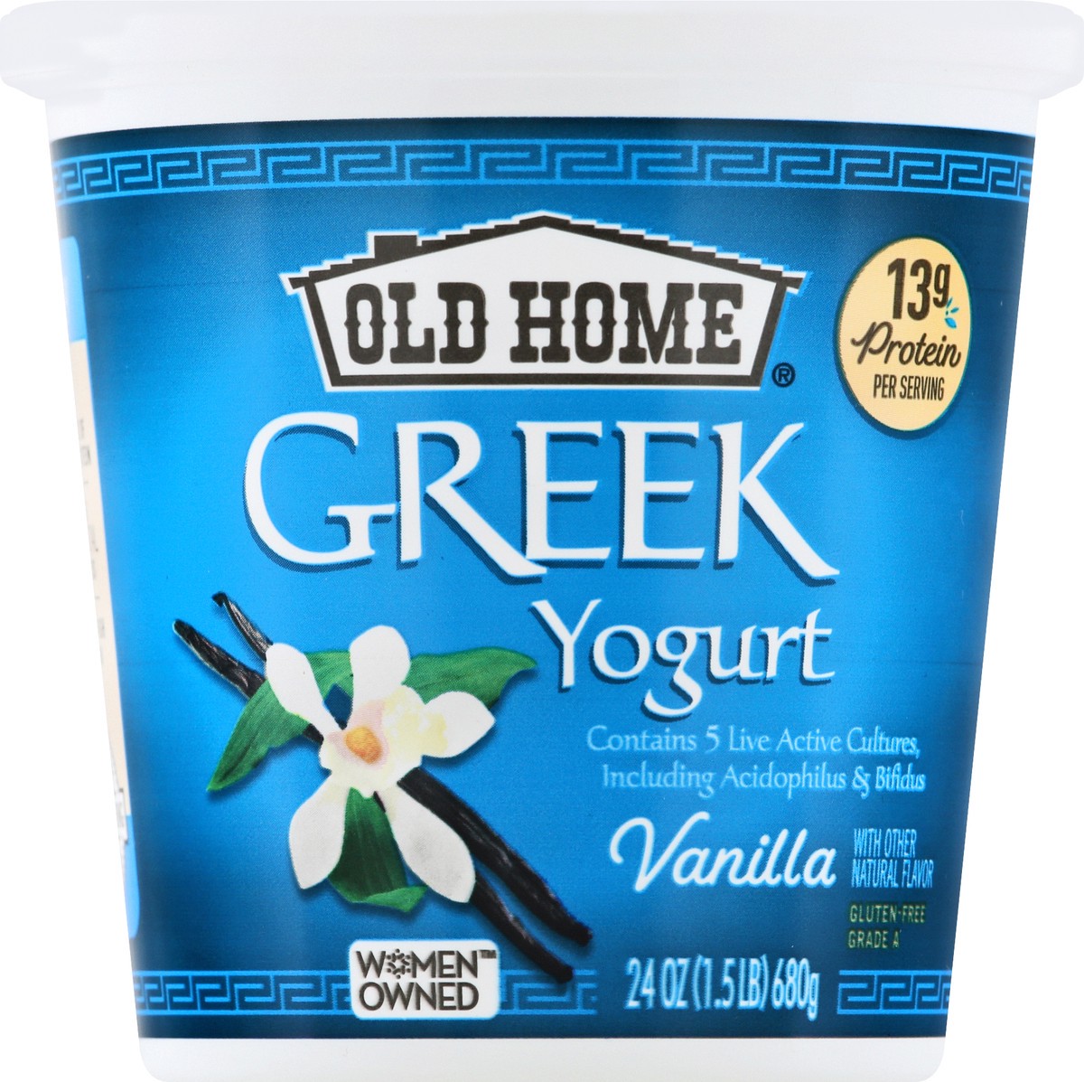 slide 11 of 13, Old Home Vanilla Greek Yogurt, 24 oz