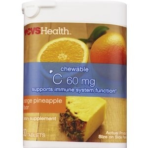slide 1 of 1, CVS Health Chewable Vitamin C Tablets Orange Pineapple, 30 ct; 60 mg