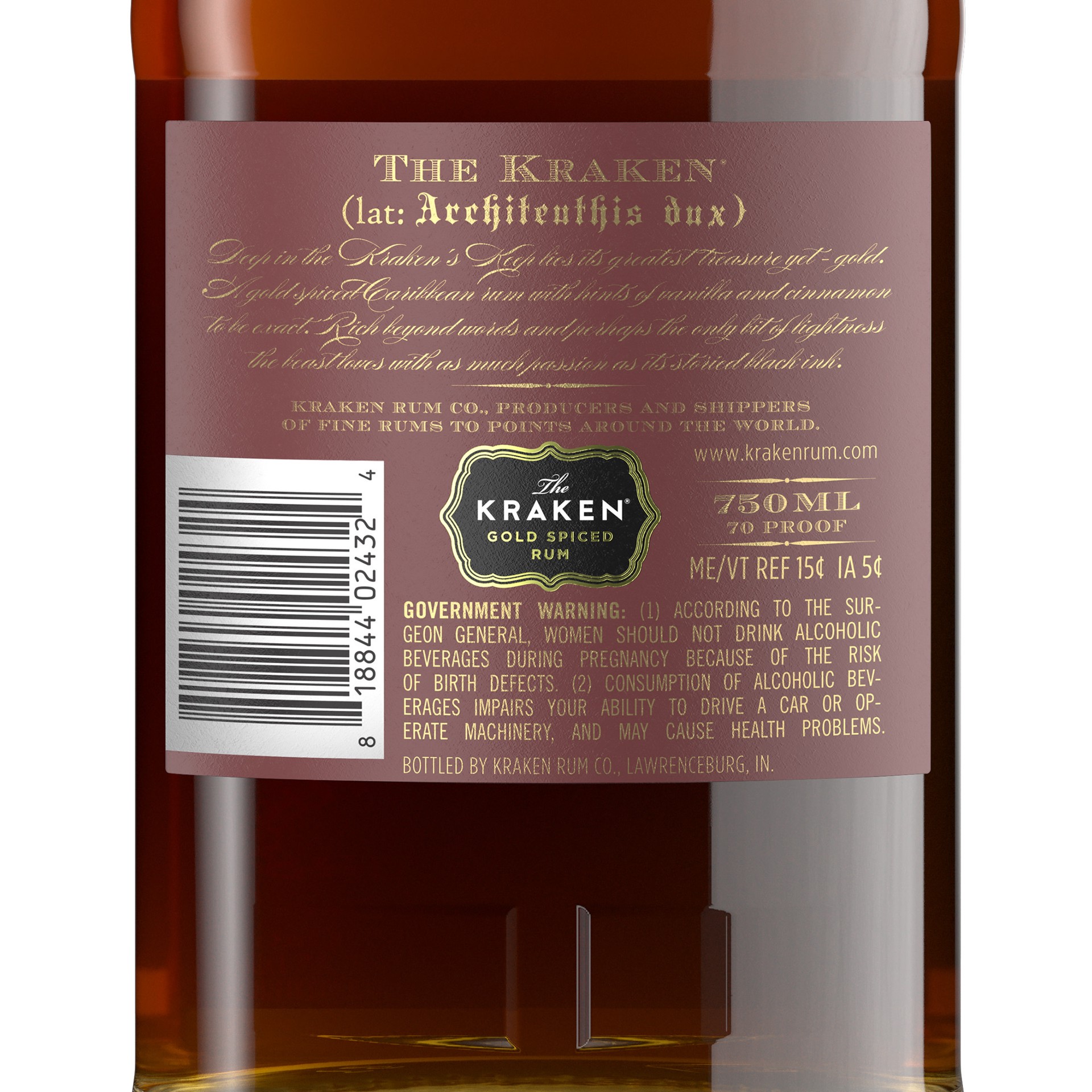 slide 10 of 10, The Kraken Gold Spiced Rum 750 ml, 750 ml