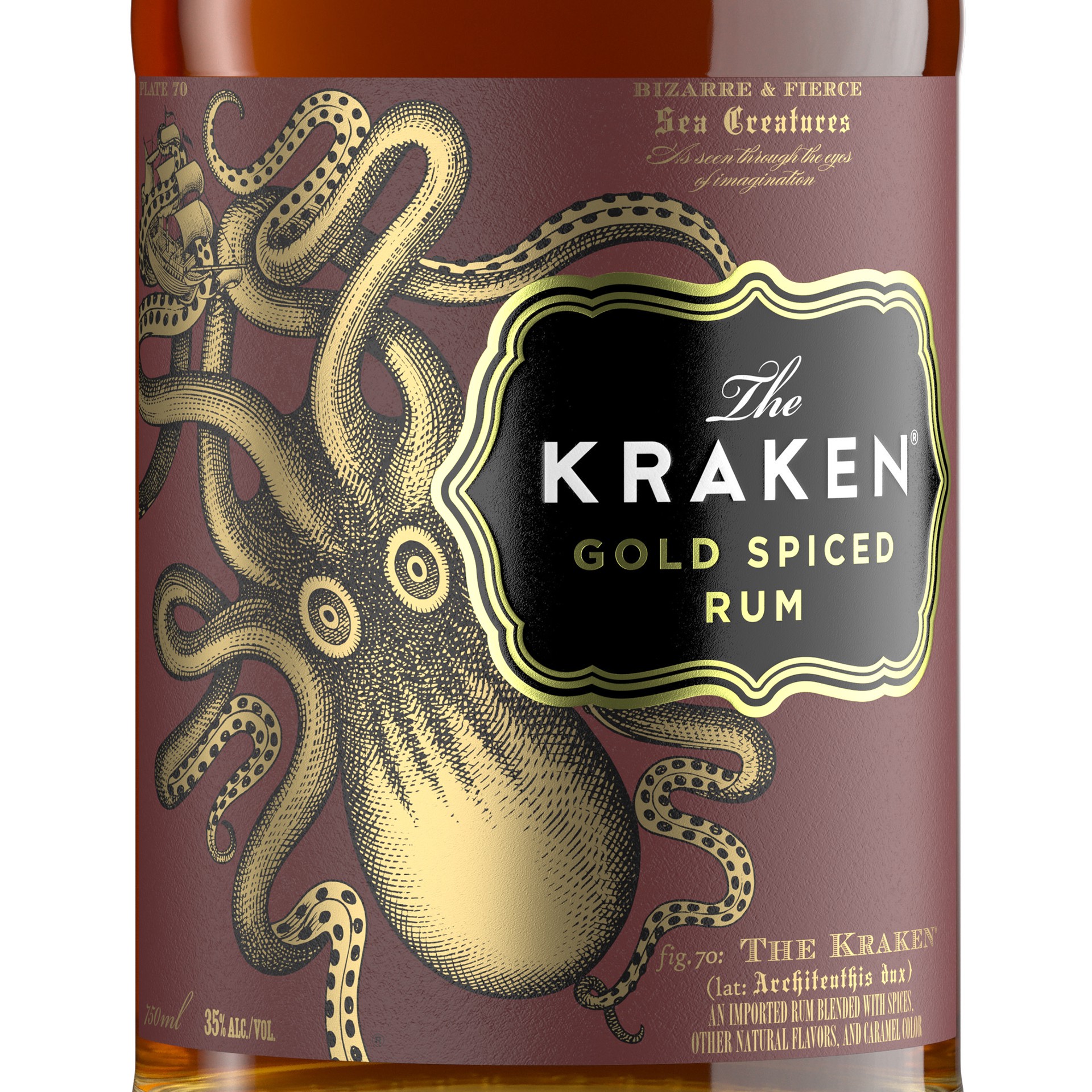 slide 4 of 10, The Kraken Gold Spiced Rum 750 ml, 750 ml