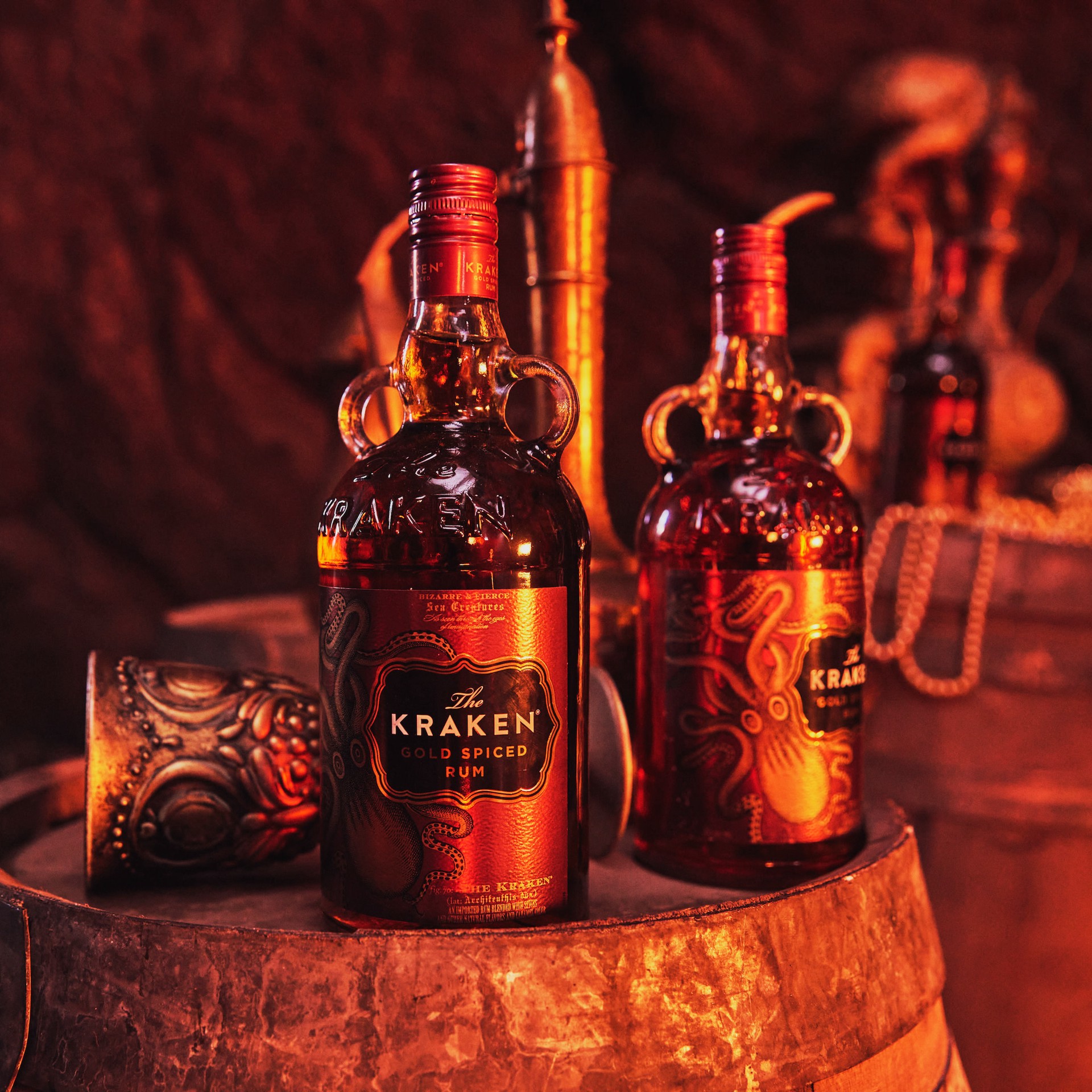 slide 9 of 10, The Kraken Gold Spiced Rum 750 ml, 750 ml