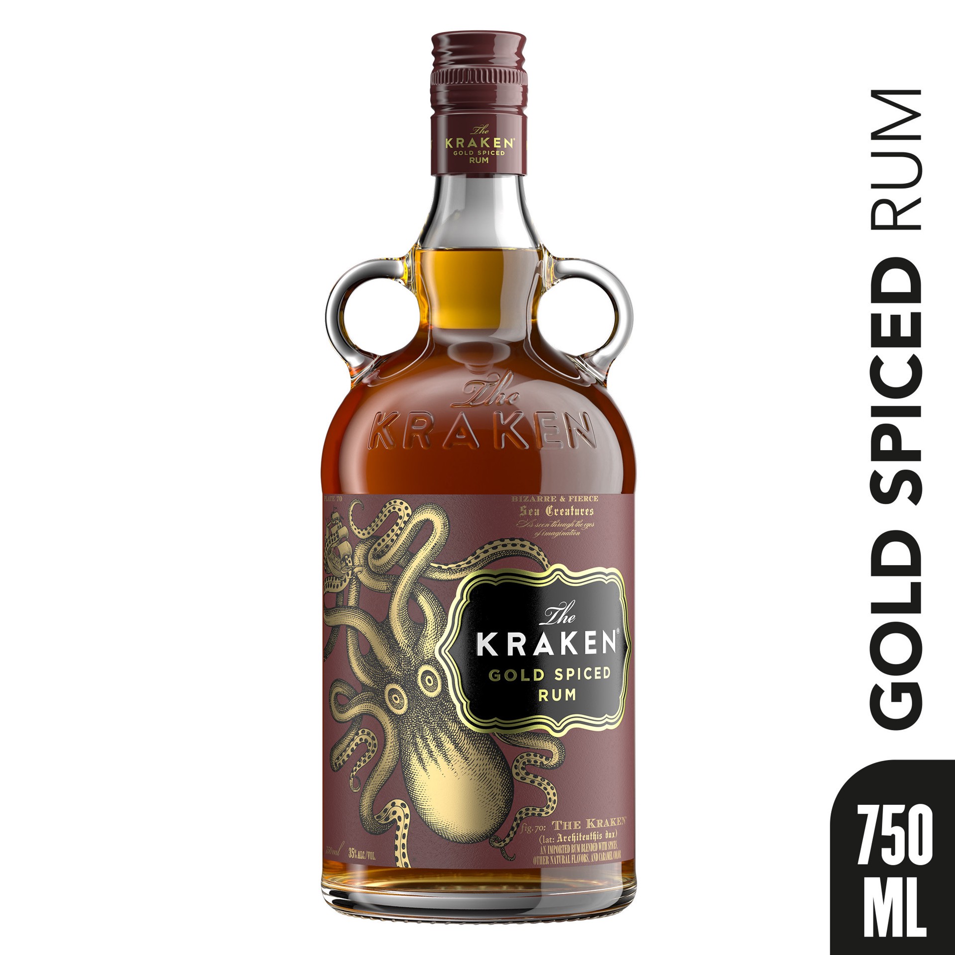 slide 8 of 10, The Kraken Gold Spiced Rum 750 ml, 750 ml