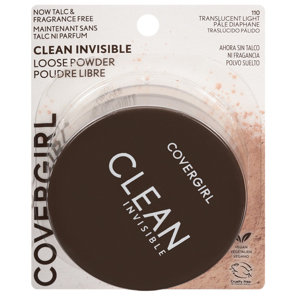slide 1 of 1, Covergirl COVERGIRL Clean Invisible Loose Powder -  Loose Powder, Setting Powder, Vegan Formula - Translucent Light, 20g (0.7 oz), 18 g