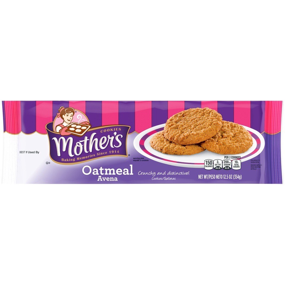 slide 4 of 5, Mother's Oatmeal Cookies, 12.5 oz