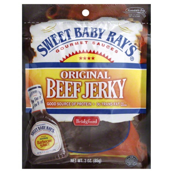 slide 1 of 1, Bridgford Beef Jerky Sweet Baby Rays Original, 2.7 oz