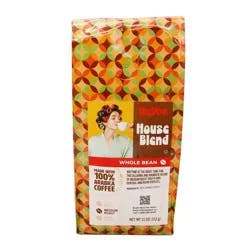 Hy-vee Medium Light House Blend Whole Bean 100% Arabica Coffee - 11 oz