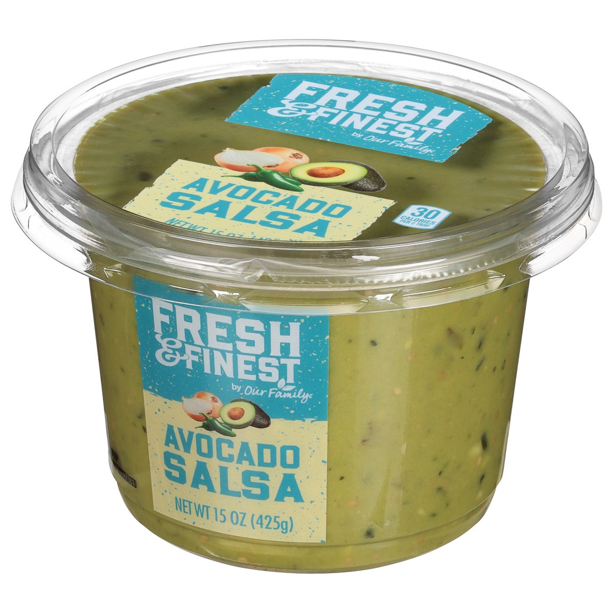 slide 2 of 4, Fresh & Finest by Our Family Avocado Salsa 15 oz, 15 oz