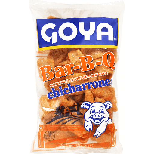 slide 1 of 1, Goya Barbecue Chicharrones, 3 oz