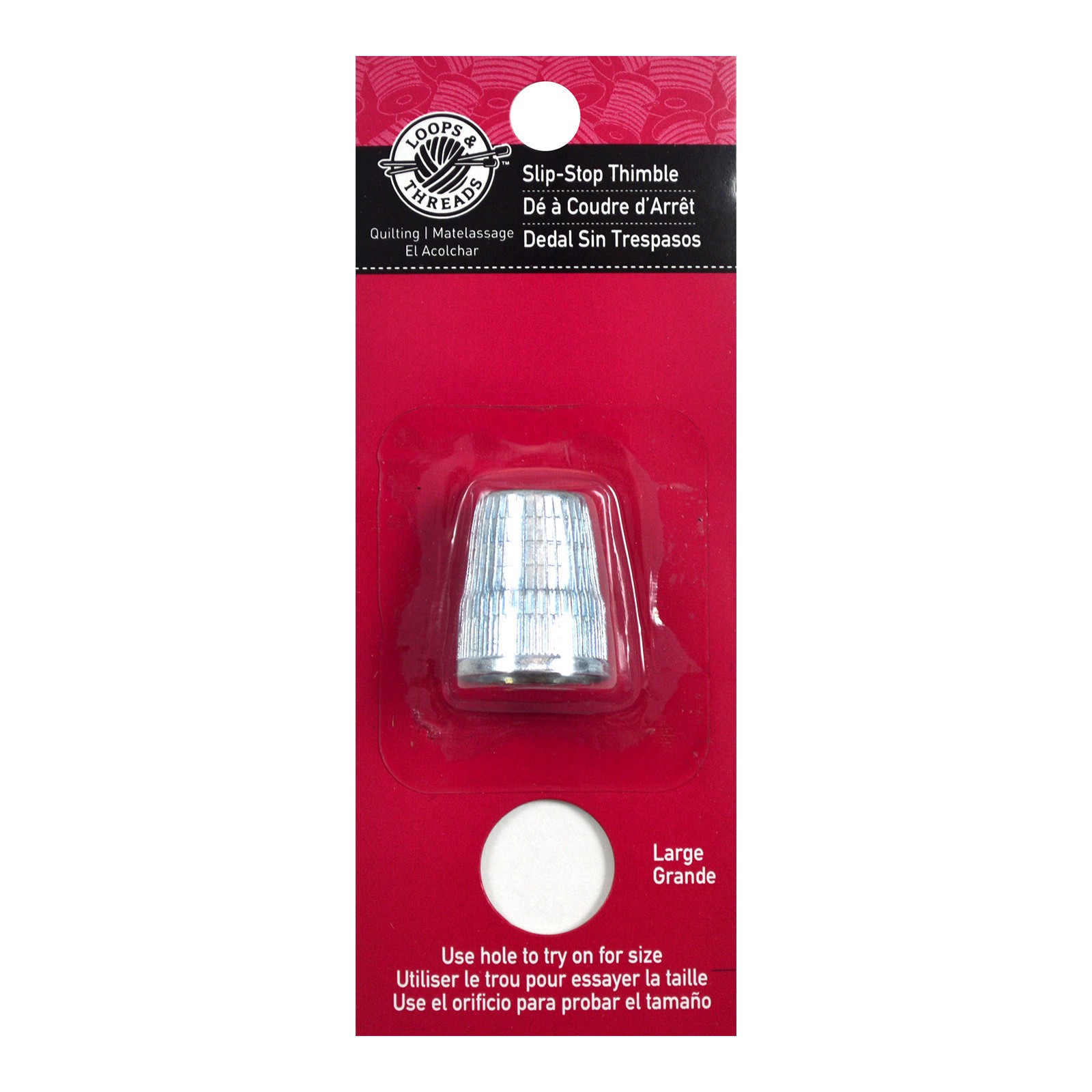 slide 2 of 3, Large Slip-Stop Thimble By Loops & Threads, 1 ct