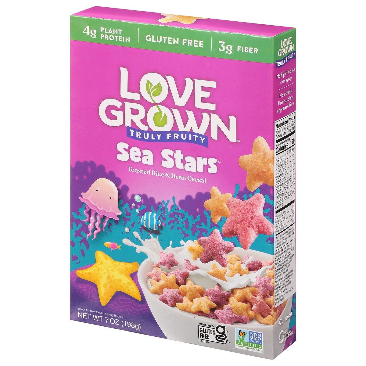 slide 7 of 9, Love Grown Sea Stars Truly Fruity Cereal 7 oz, 7 oz