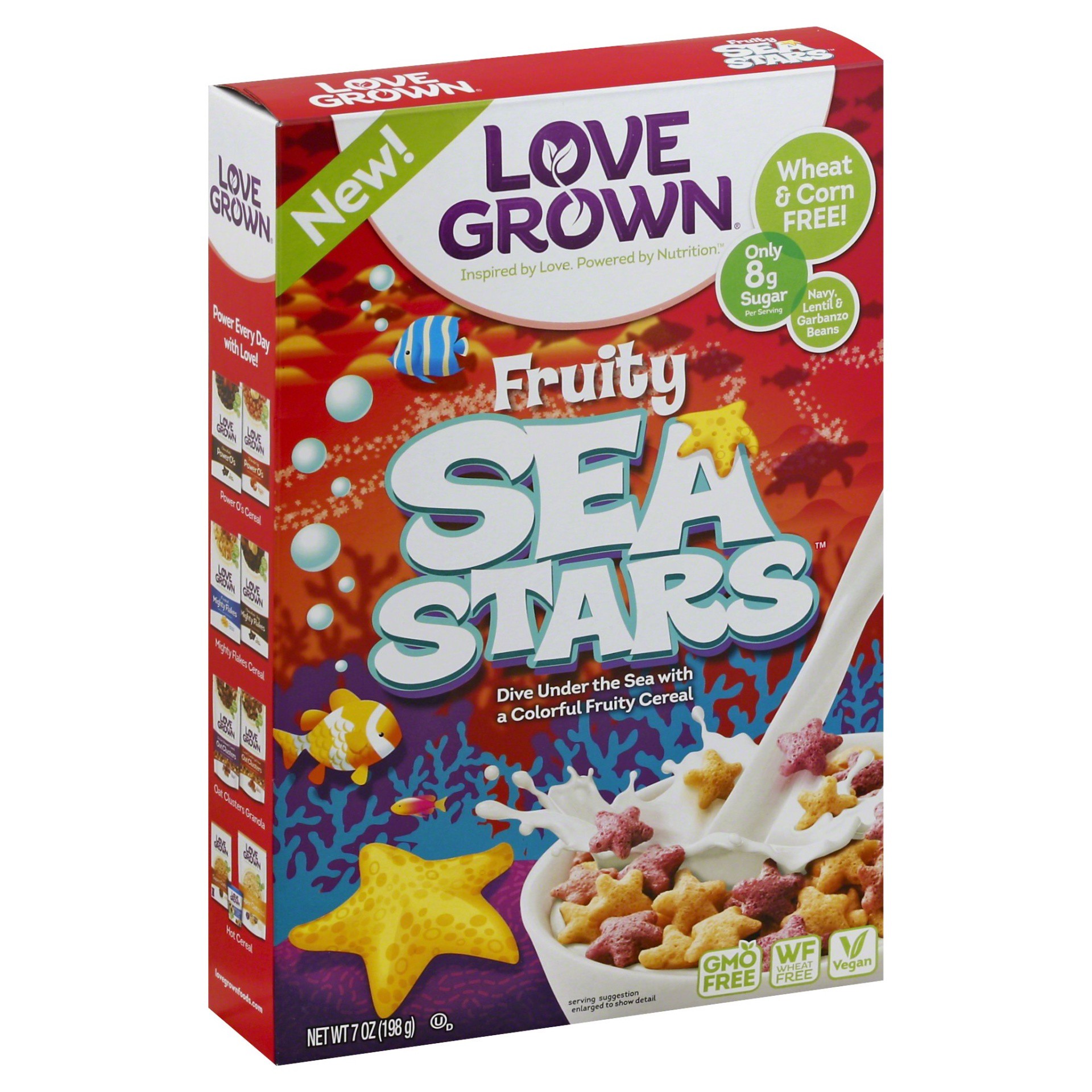 slide 1 of 9, Love Grown Sea Stars Truly Fruity Cereal 7 oz, 7 oz