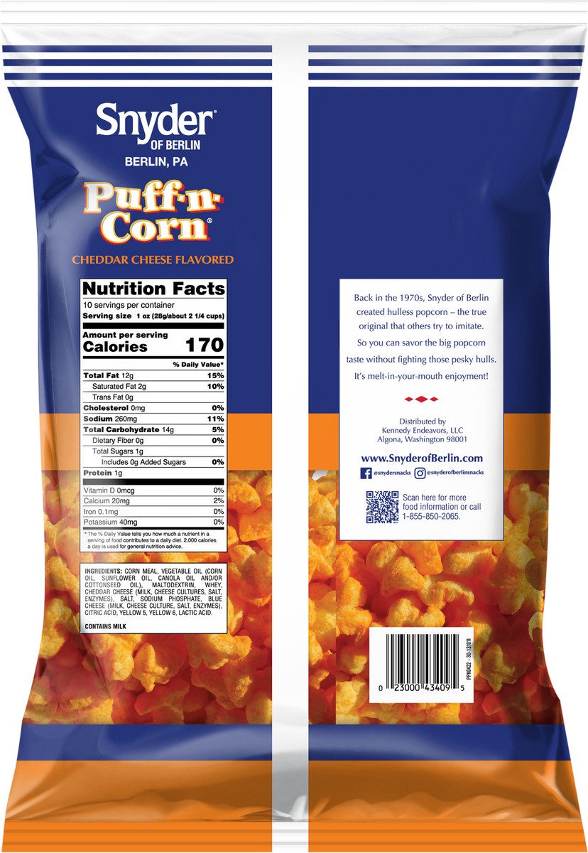 slide 6 of 7, Snyder of Berlin 10 oz Snyders of Berlin Cheese Puff, 10 oz