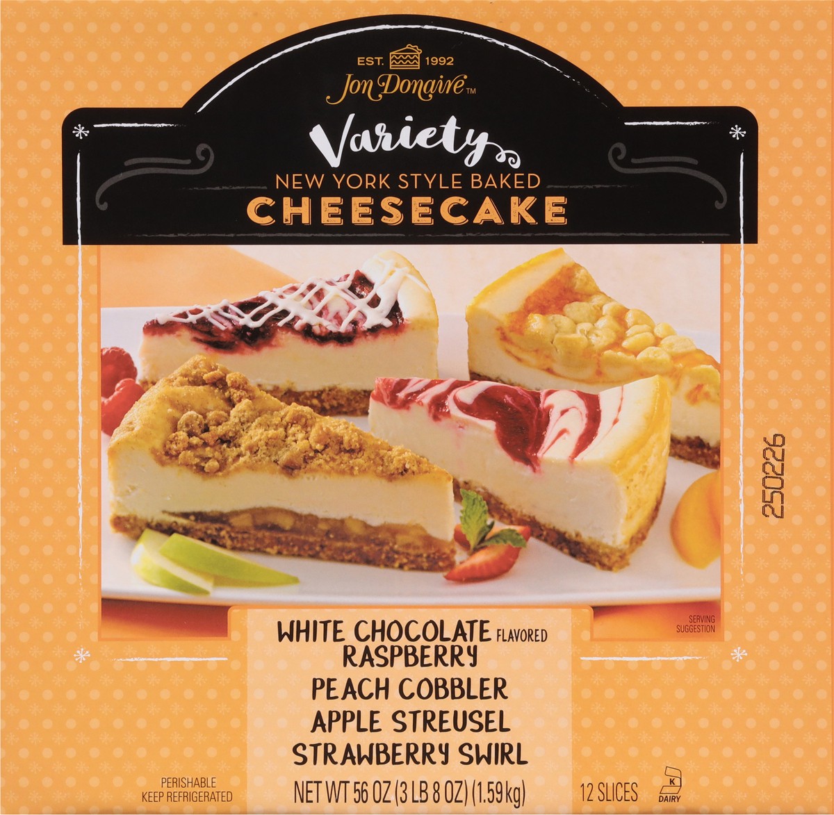 slide 7 of 14, Jon Donaire New York Style Baked Cheesecake Variety 56 oz, 12 ct