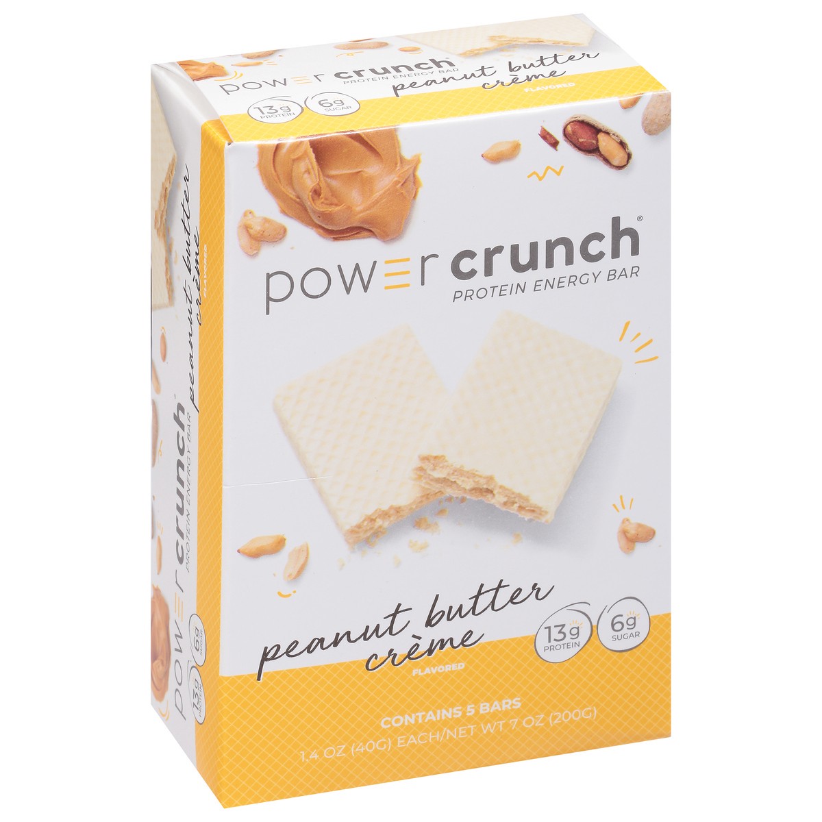 slide 2 of 9, Power Crunch Peanut Butter Cream Wafer Protein Energy Bar - 5pk, 5 ct; 1.4 oz