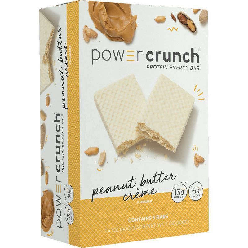 slide 1 of 9, Power Crunch Peanut Butter Cream Wafer Protein Energy Bar - 5pk, 5 ct; 1.4 oz