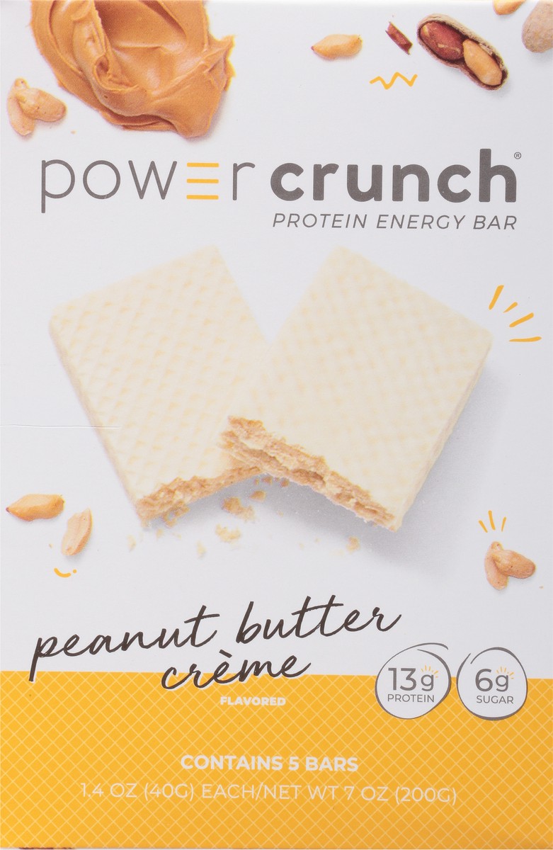 slide 5 of 9, Power Crunch Peanut Butter Cream Wafer Protein Energy Bar - 5pk, 5 ct; 1.4 oz