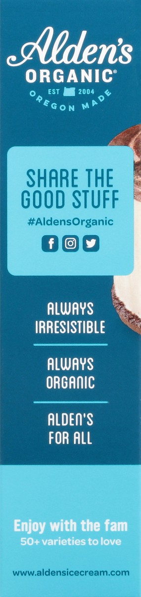 slide 2 of 9, Alden's Organic Round Sammies Dairy Free Vanilla Bean Frozen Dessert 4 Sandwiches 3.5 fl oz Packed, Unspecified 4 ea, 4 ct