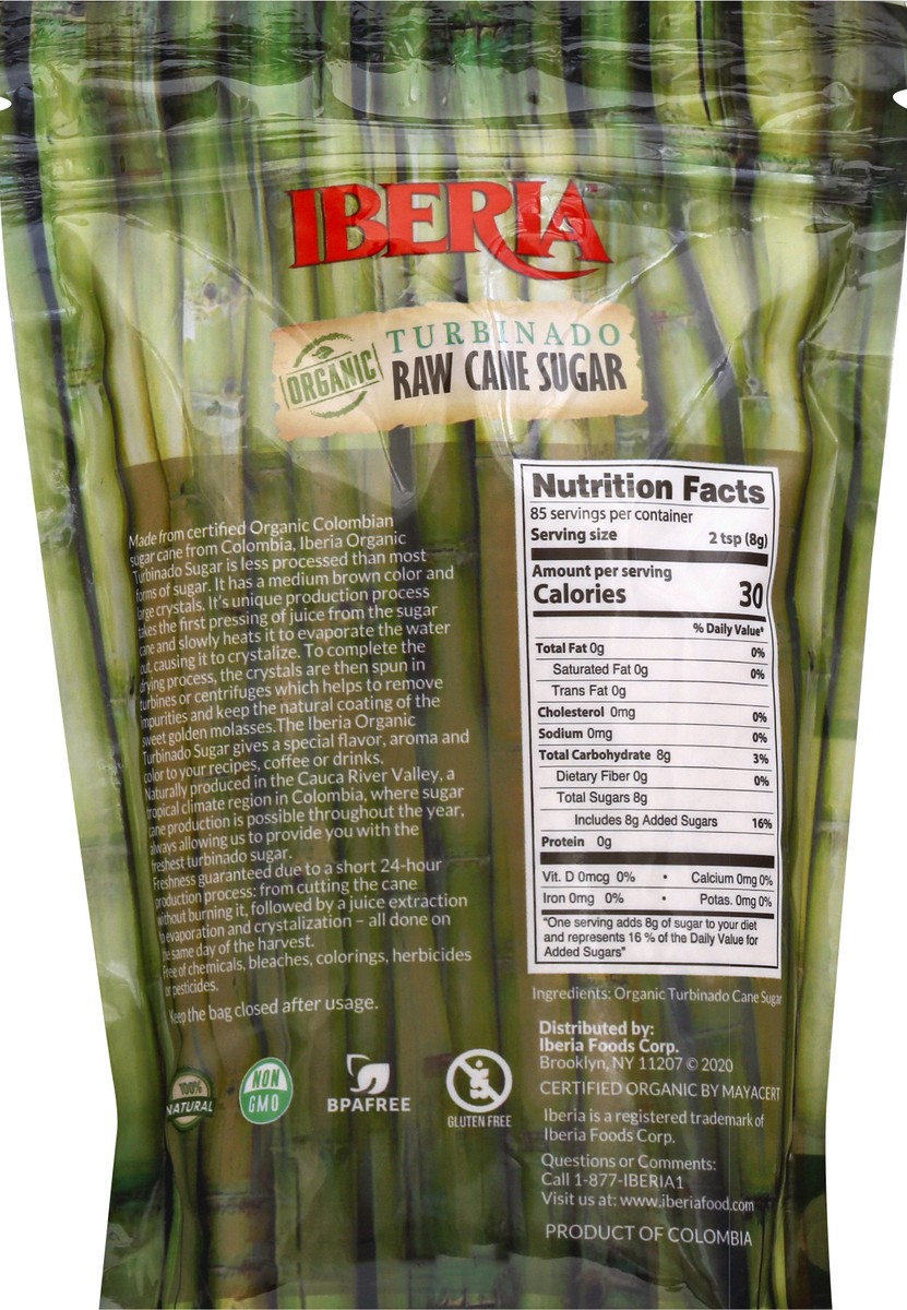 slide 5 of 9, Iberia Organic Turbinado Raw Cane Sugar 24 oz, 24 oz