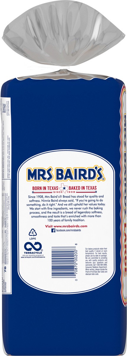 slide 9 of 11, Mrs. Baird's Large White Bread, 20 oz, 20 oz