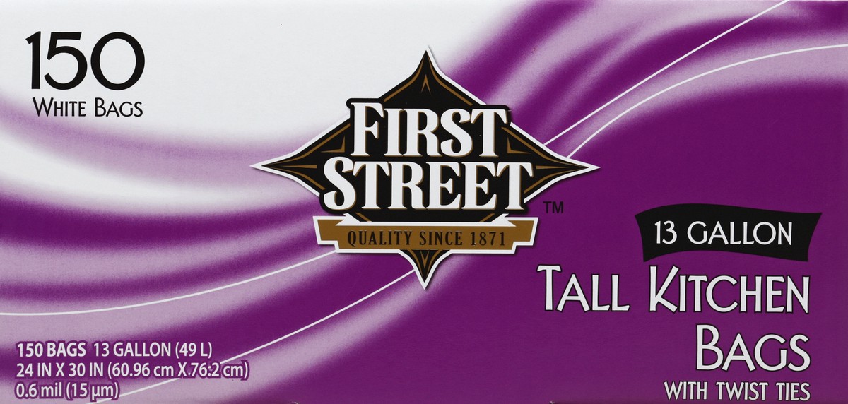 slide 4 of 4, Cb24 Fs Can Liner White 13 Gal 0.6 Mil 24X32 Inch, 150 ct